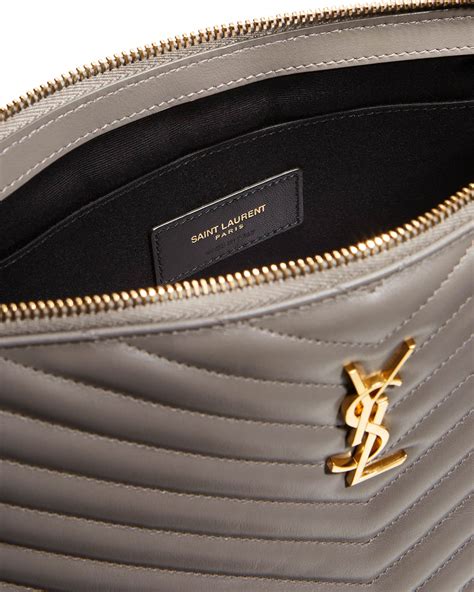 ysl quilted monogram pouch|st laurent monogramme.